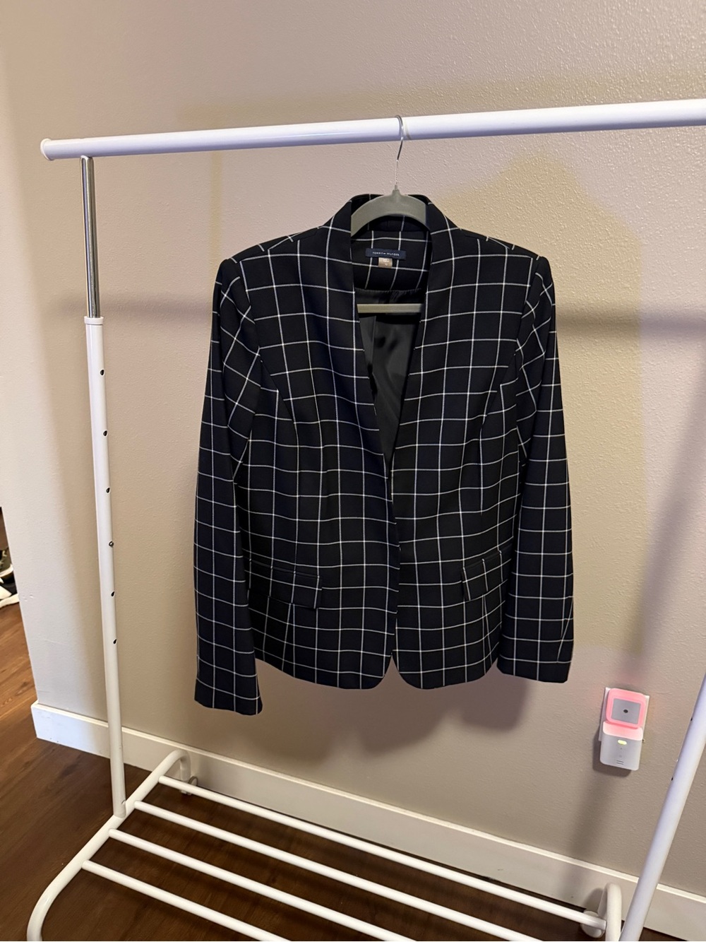 Tommy Hilfiger Black Windowpane Blazer
